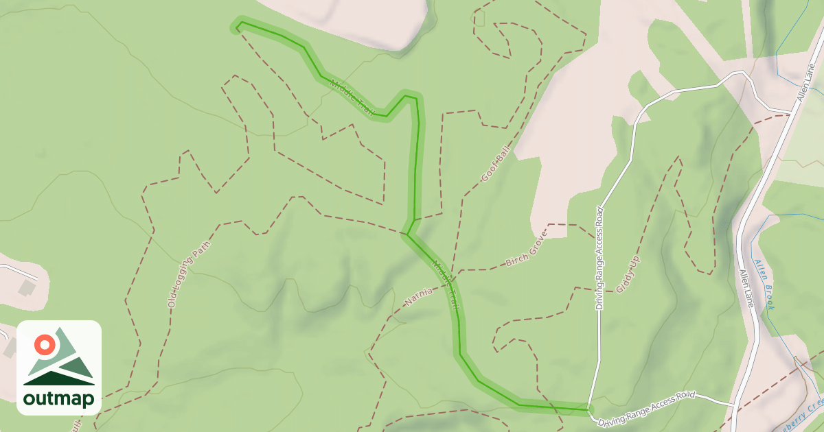 Map of Middle Trail
