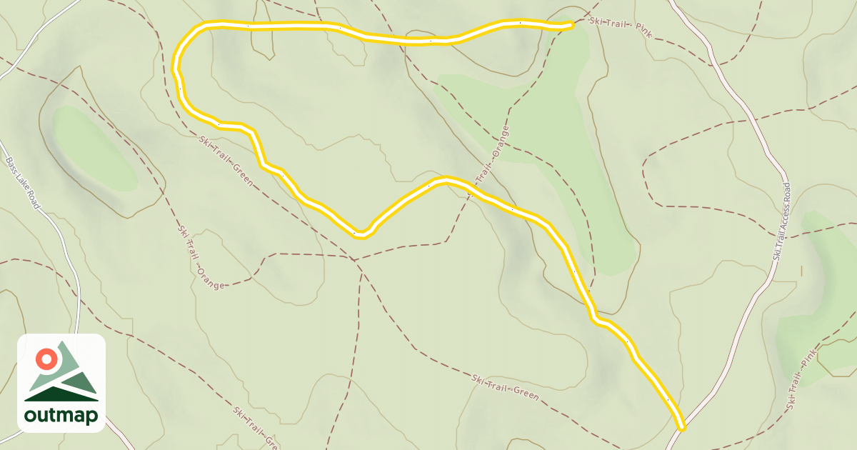 Map of Ski Trail - Pink