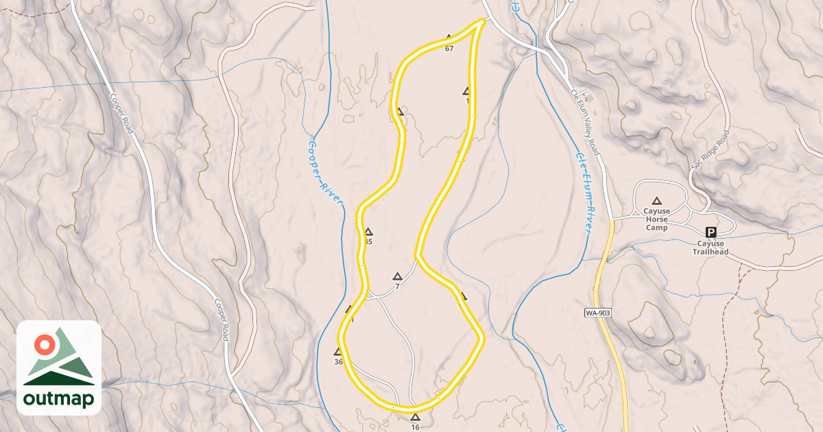 Map of Salmon La Sac Campground Road