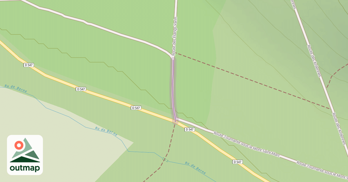 Map of Route des Étangs Varin