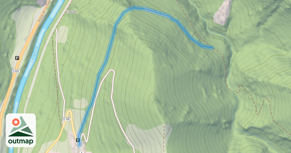 Map of Chemin de Larrou