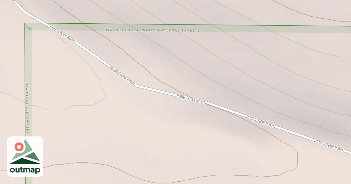 Map of RUBY CREEK
