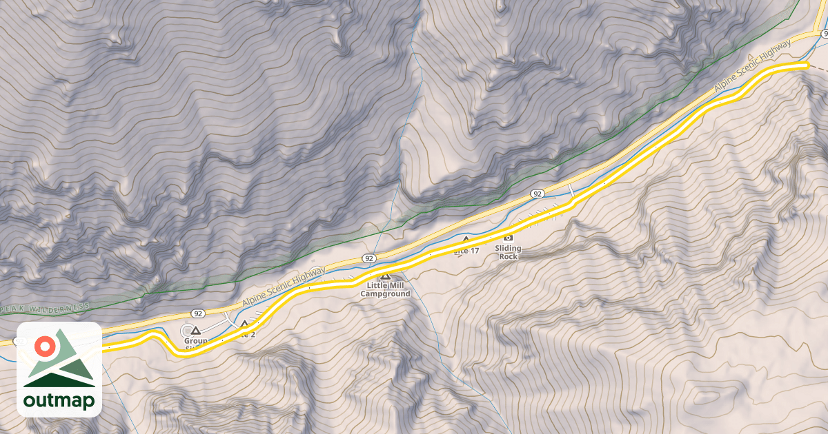 Map of Little Mill Winter Trail