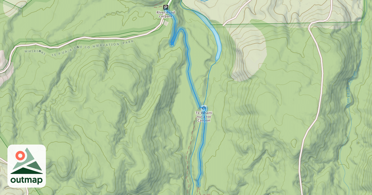 Map of Whirinaki Waterfall Loop Track