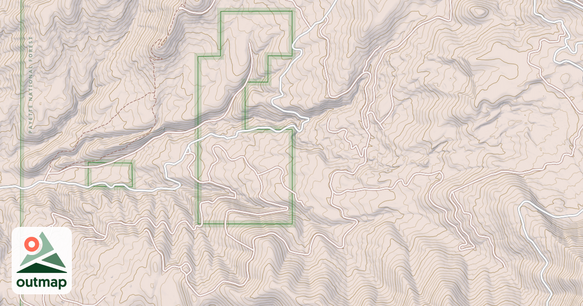 Map of GROSSEN CANYON