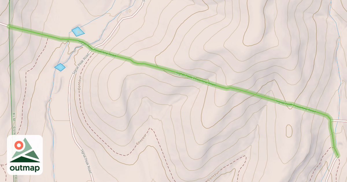 Map of Signal Peak Powerline Road