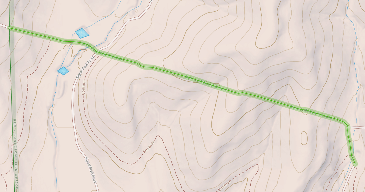 Map preview of Signal Peak Powerline Road