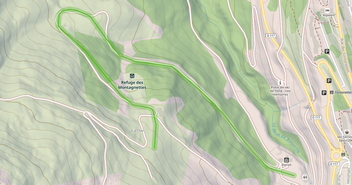 Map preview of Chemin des Vallons
