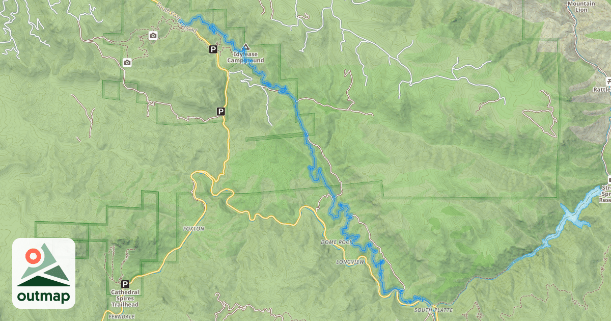 Map of North Fork Trail
