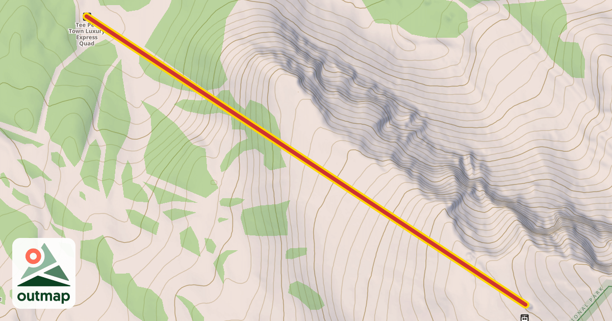 Map of Tee Pee Town Luxury Express Quad