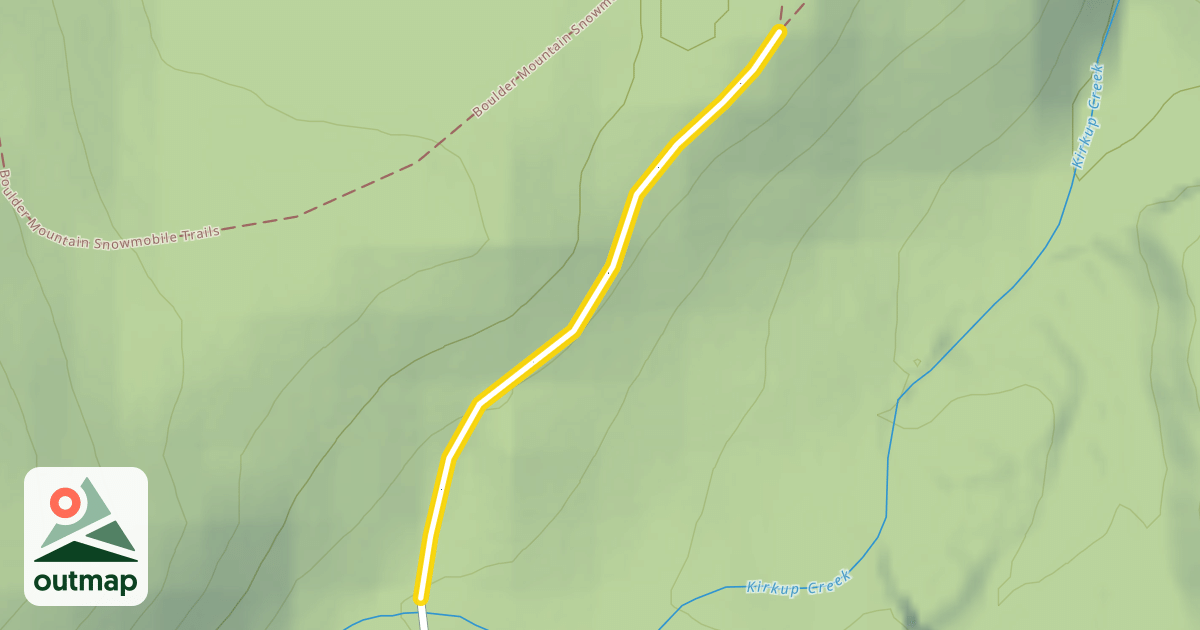 Map of Boulder Mountain Snowmobile Trails