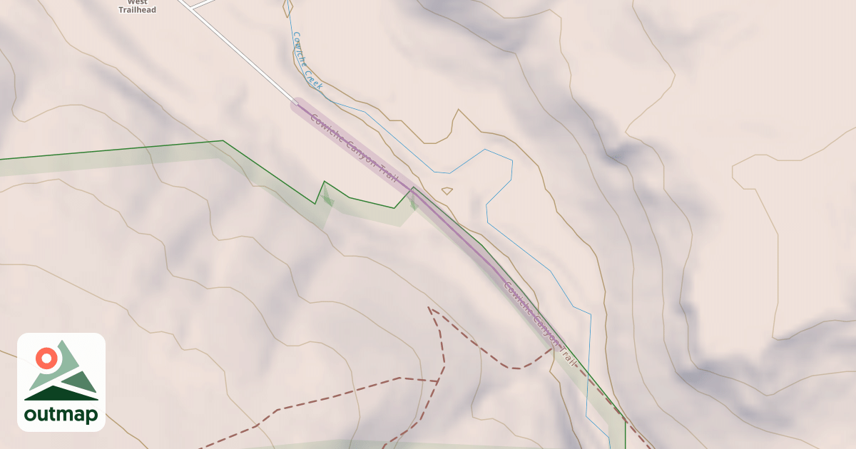 Map of Cowiche Canyon Trail