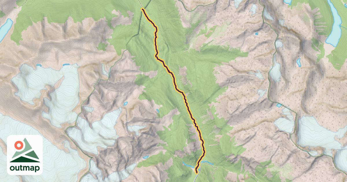 Map of David Thompson Heritage Trail
