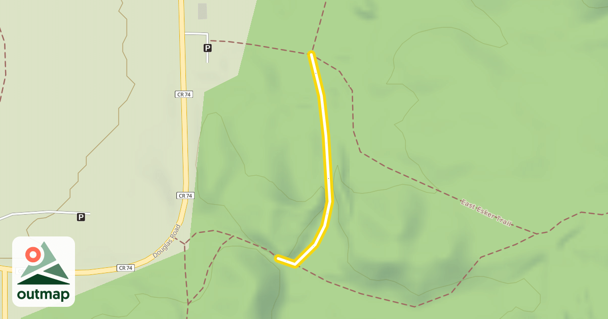 Map of East Esker Trail