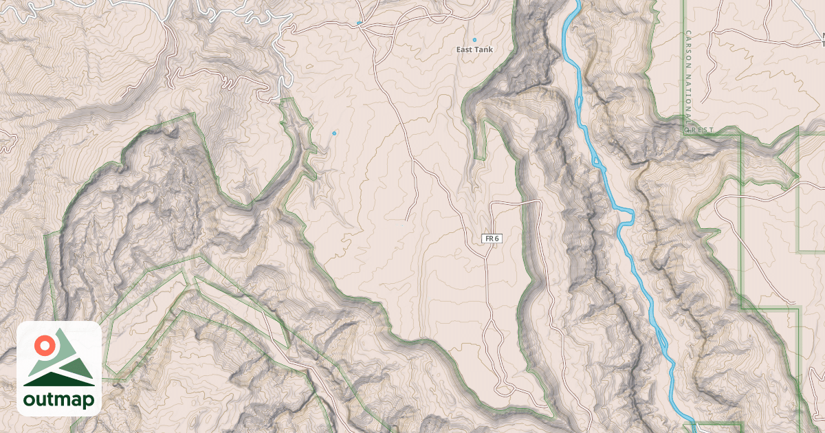 Map of GALLINA MOUNTAIN