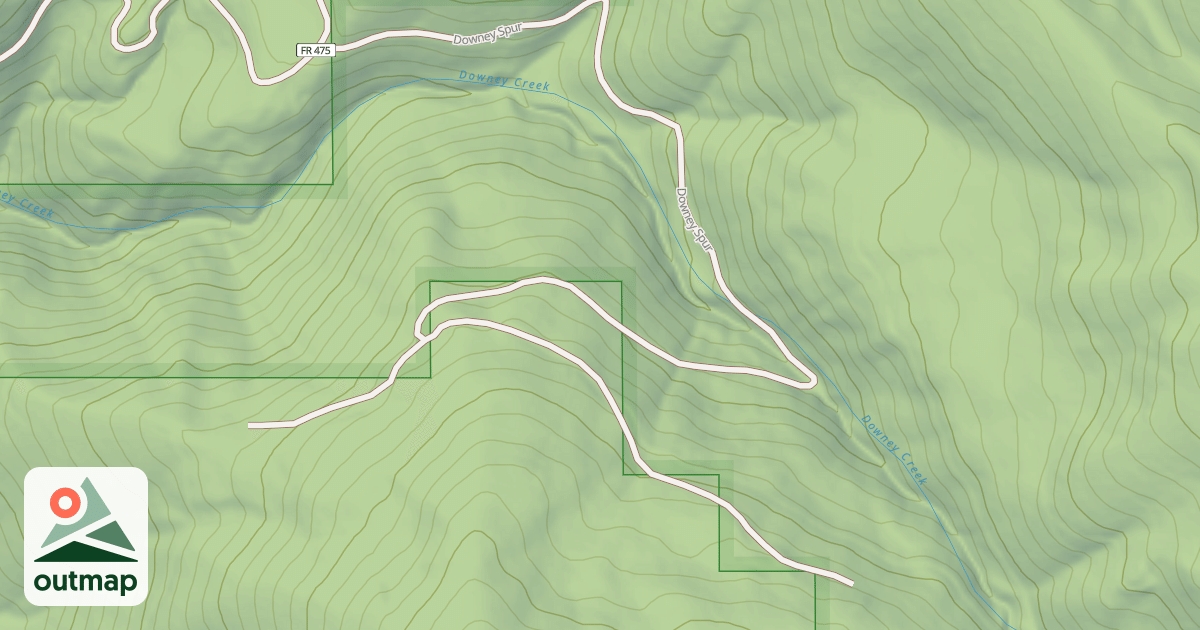 Map of DOWNEY SPUR