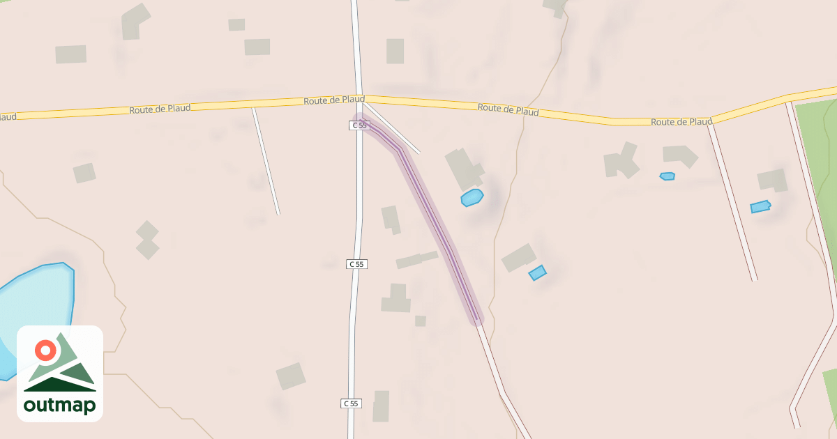 Map of Impasse Chauchique - Plaud