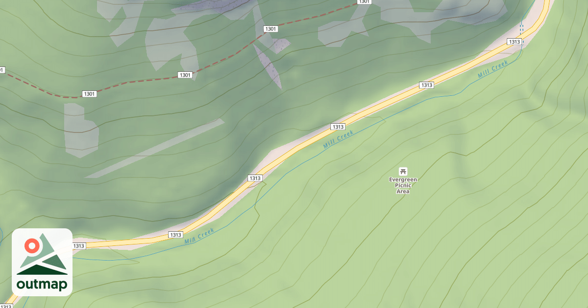 Map of EVERGREEN