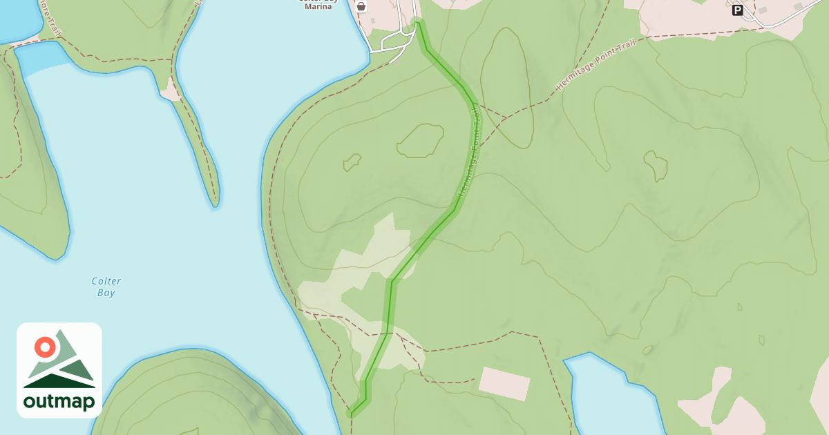 Map of Hermitage Point Trail