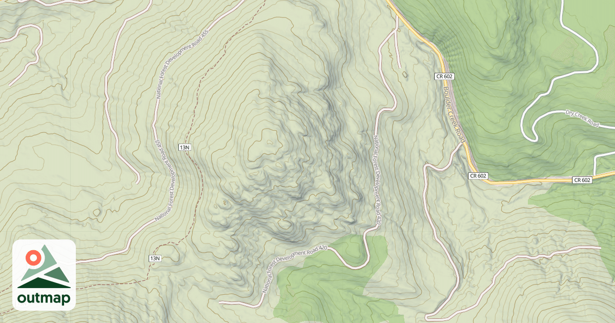 Map of UPPER BUTTE CREEK