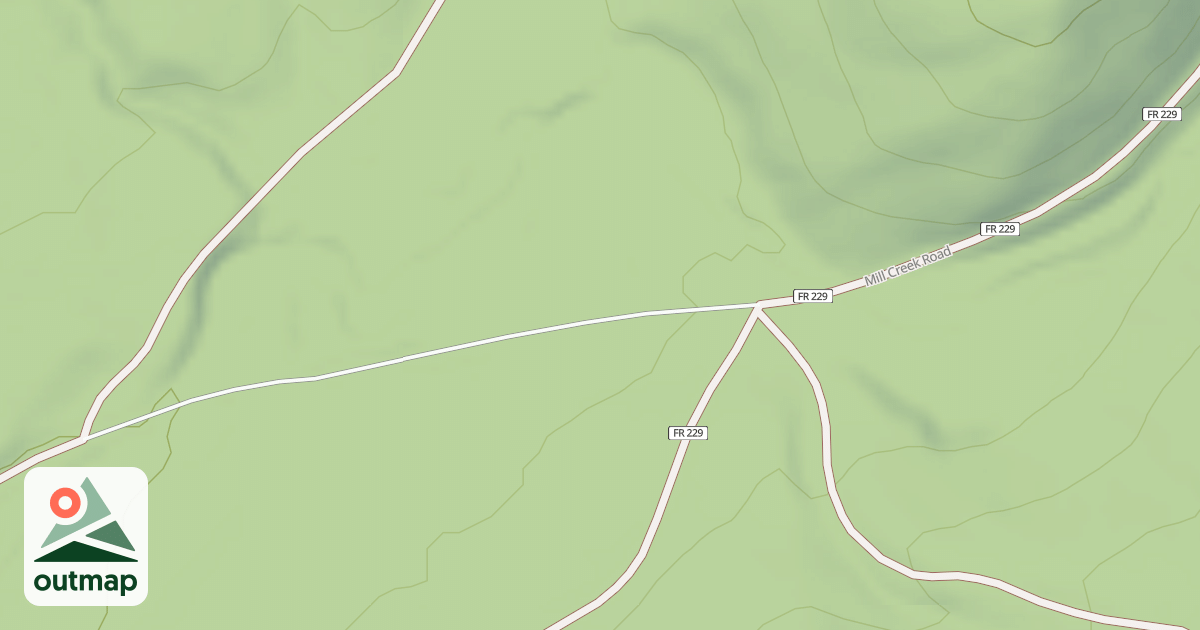 Map of MILL CREEK SPUR