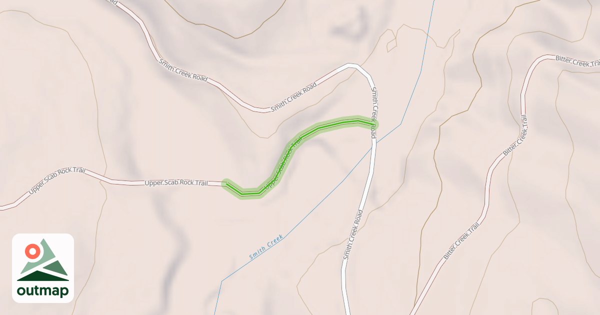 Map of Upper Scab Rock Trail