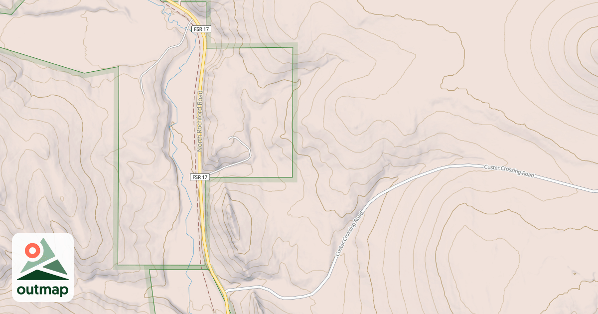 Map of CUSTER CROSSING BR 1S