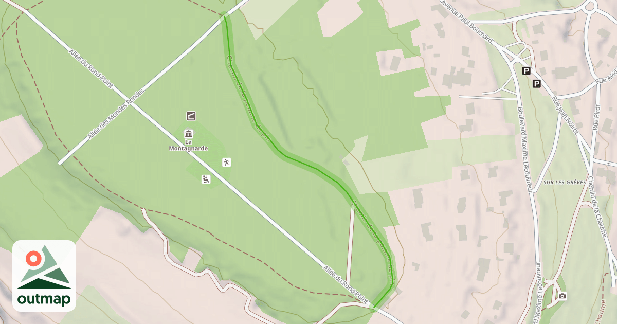 Map of Chemin de la pomme de pin
