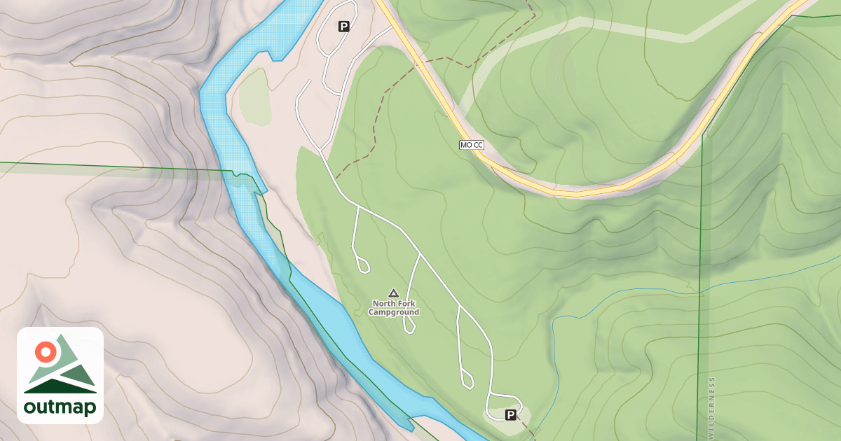 Map of NORTH FORK RECREATION AREA