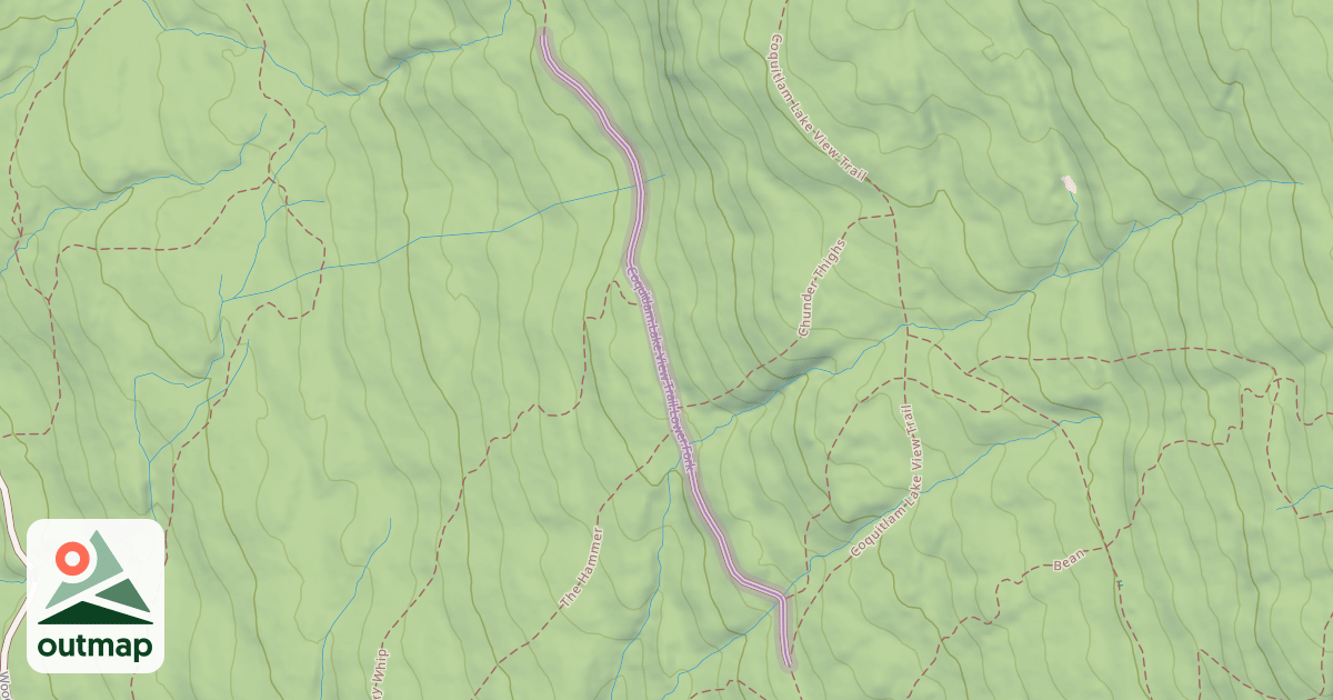 Map of Coquitlam Lake View Trail Lower Fork