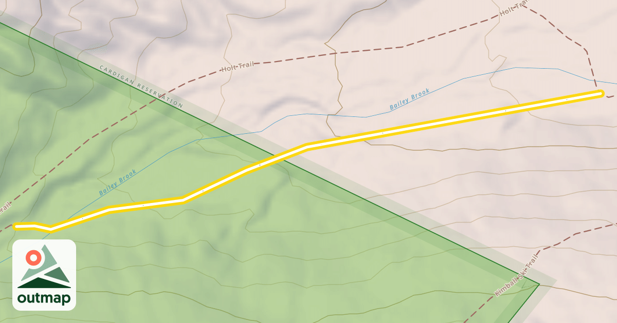 Map of Bailey Brook Ski Trail