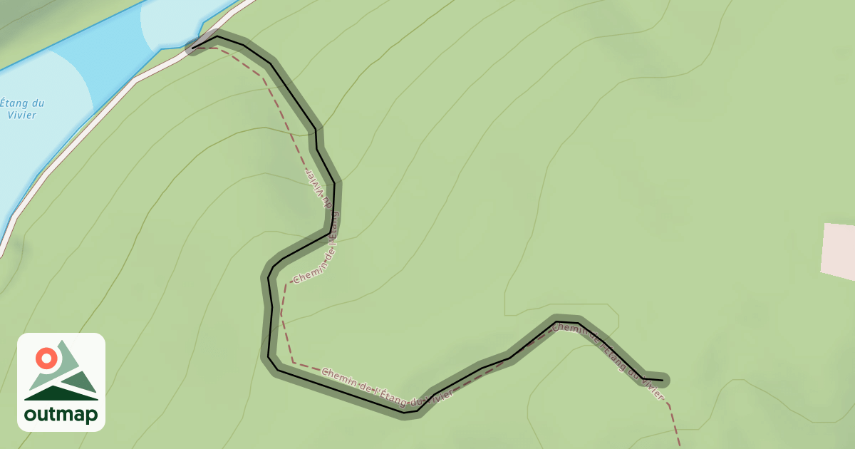 Map of Chemin de l'Étang du Vivier