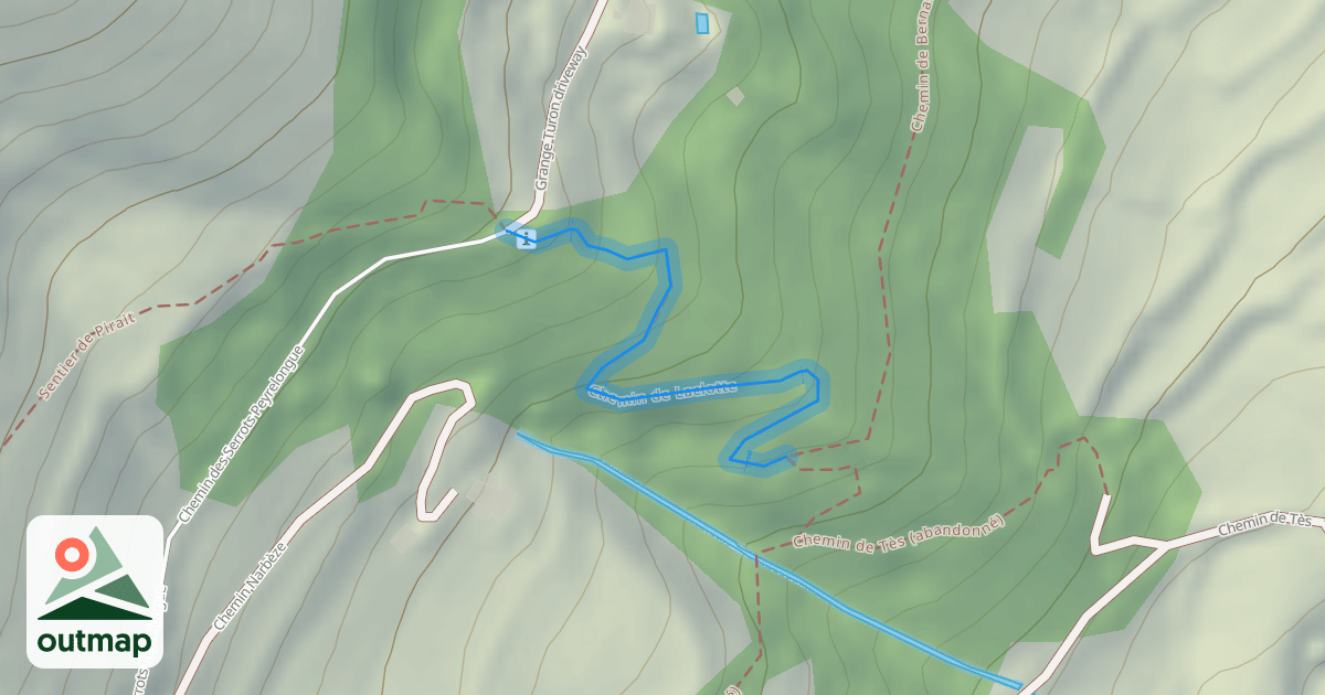 Map of Chemin de Laclotte