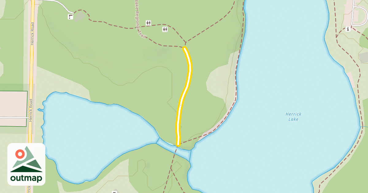 Map of Danada-Herrick Lake Regional Trail