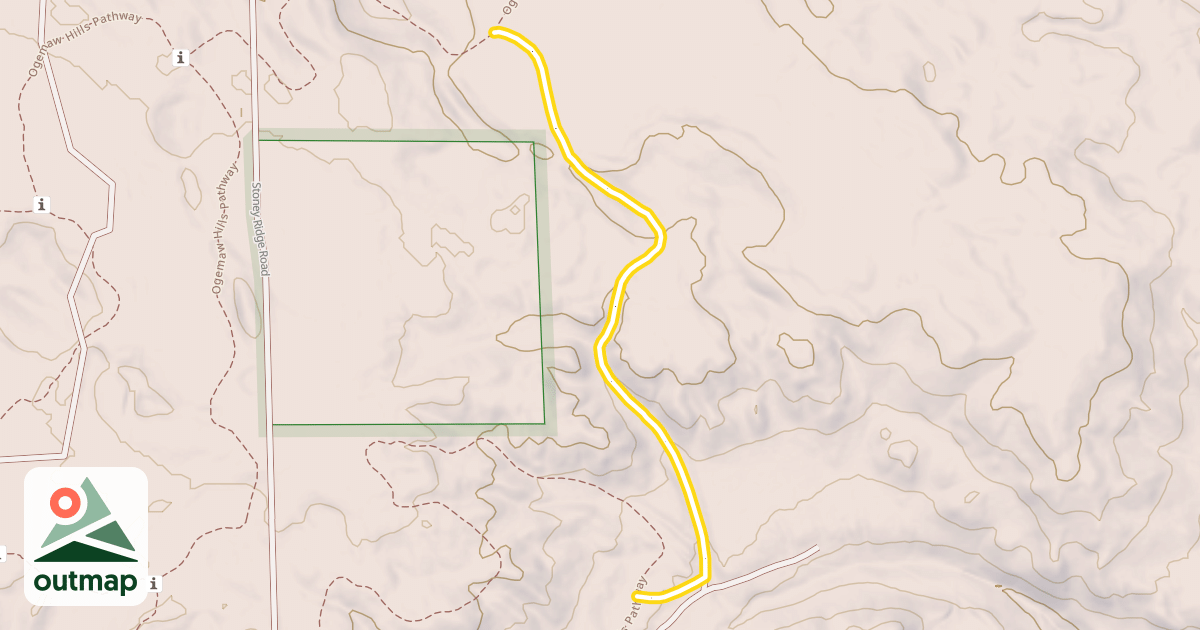 Map of Ogemaw Hills Pathway