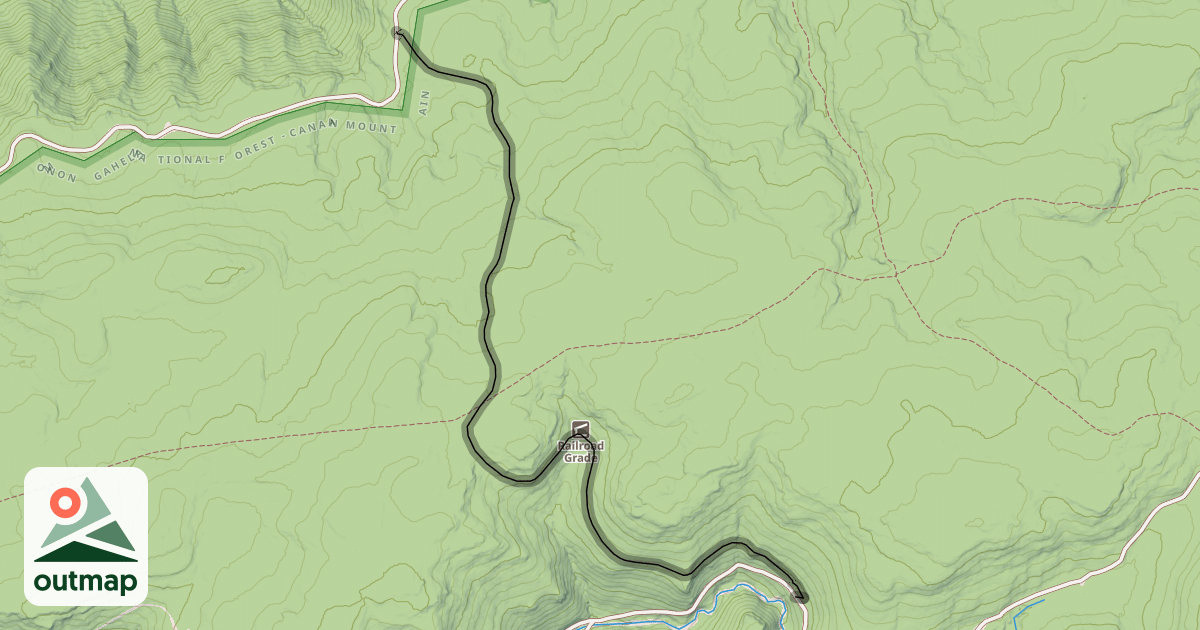 Map of Railroad Grade Trail