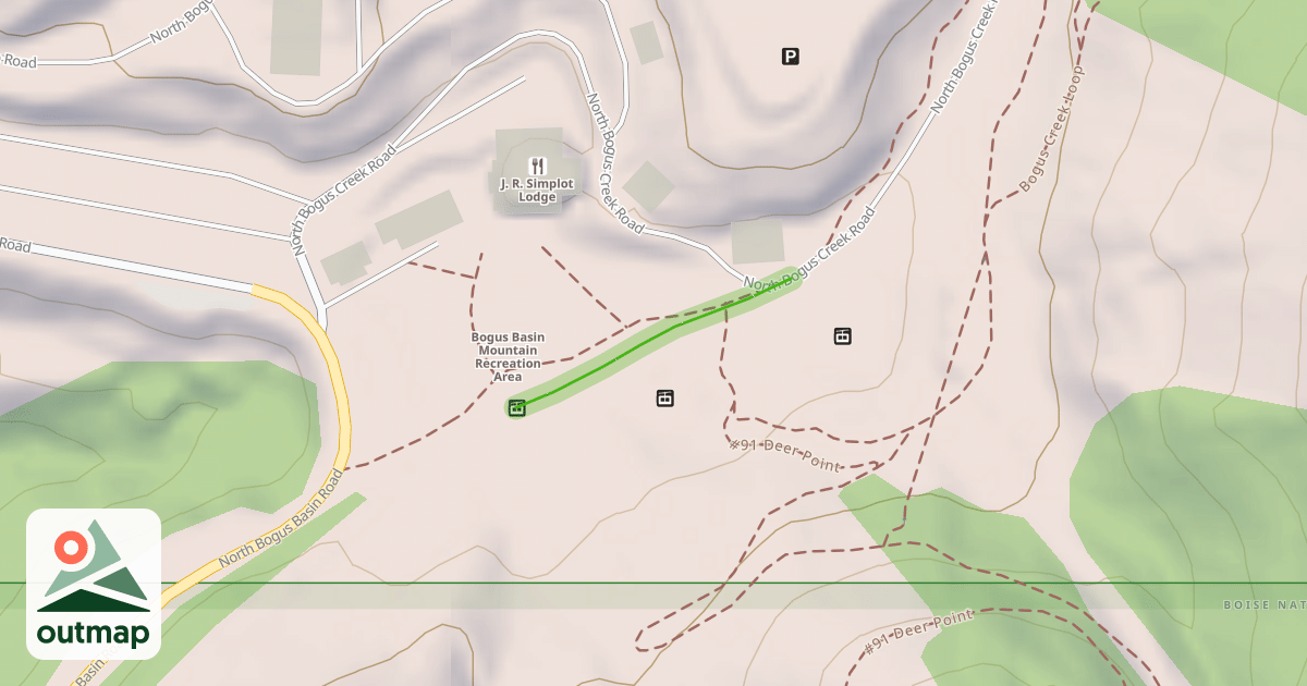 Map of Bogus Creek Trail