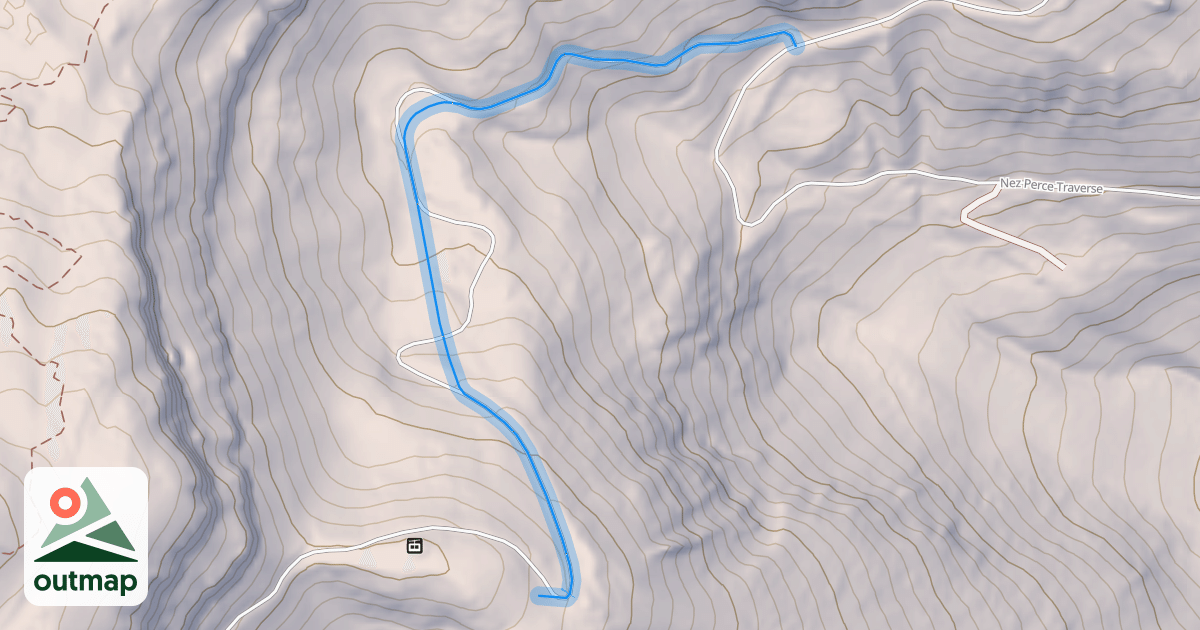 Map of Horn's Hole Traverse