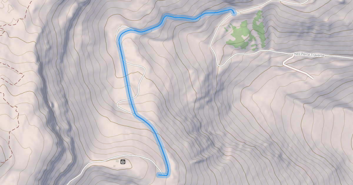 Map preview of Horn's Hole Traverse