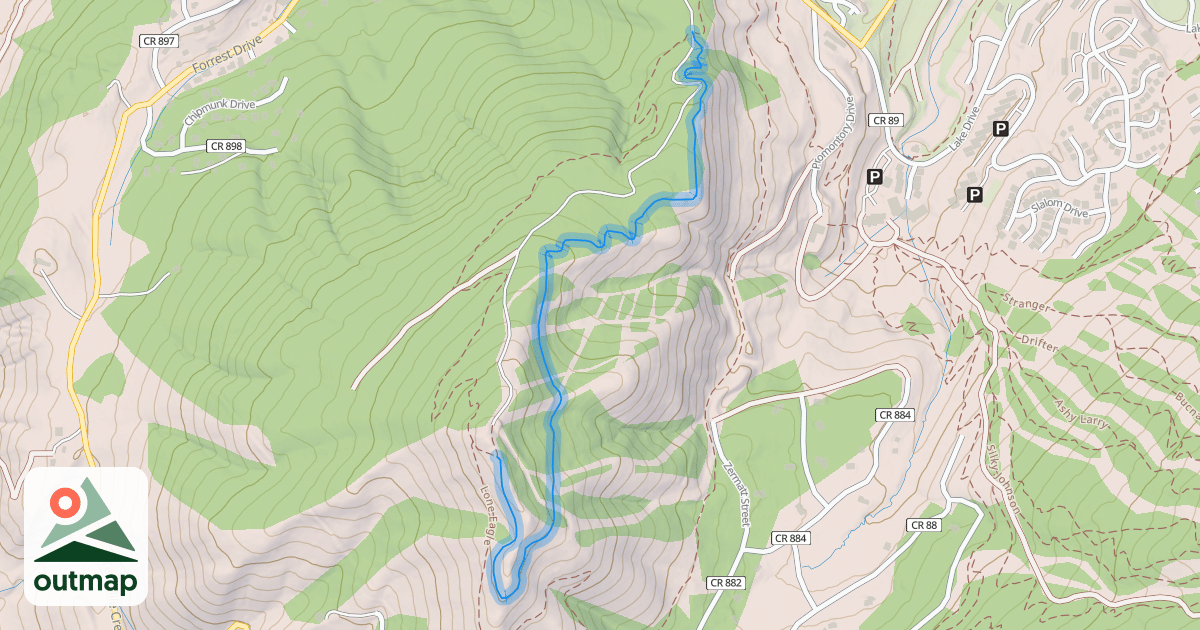 Map of Lone Eagle Loop (Lower)