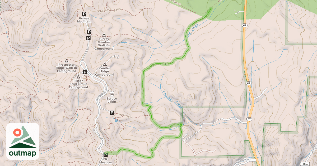 Map of Elk Meadow Trail