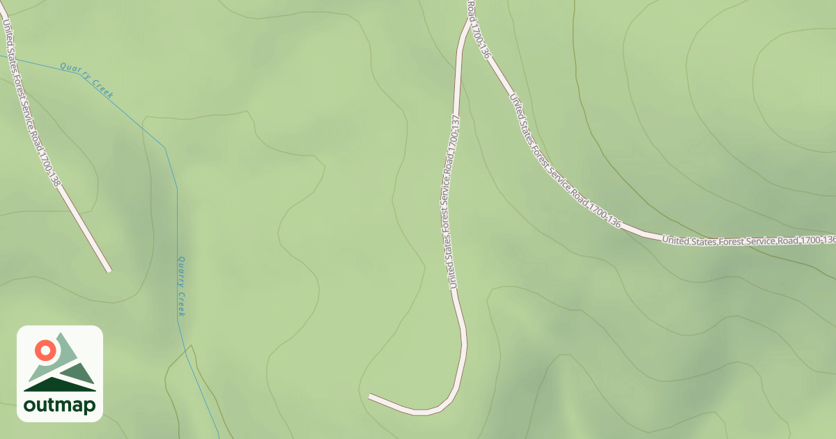 Map of USFS Motor Vehicle Use Map Roads {FA5C671D-05F5-492A-9992-419A40DF4DD5}