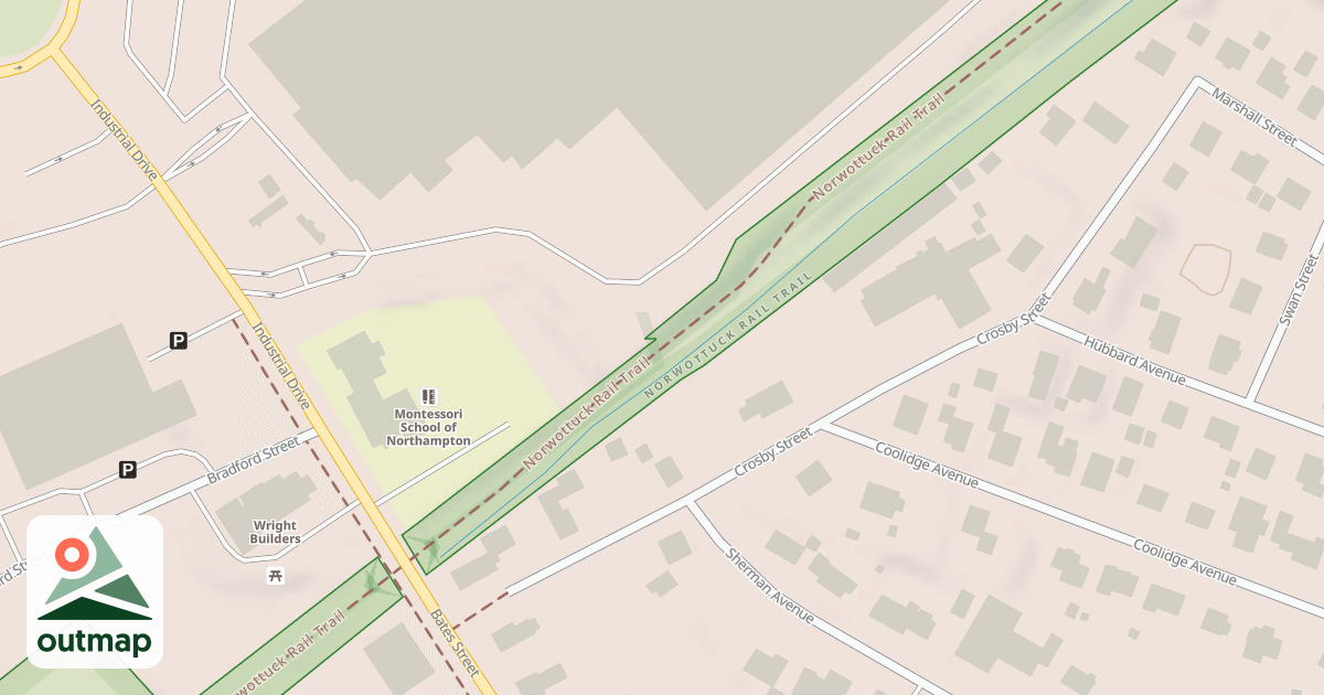 Map of Norwottuck Rail Trail