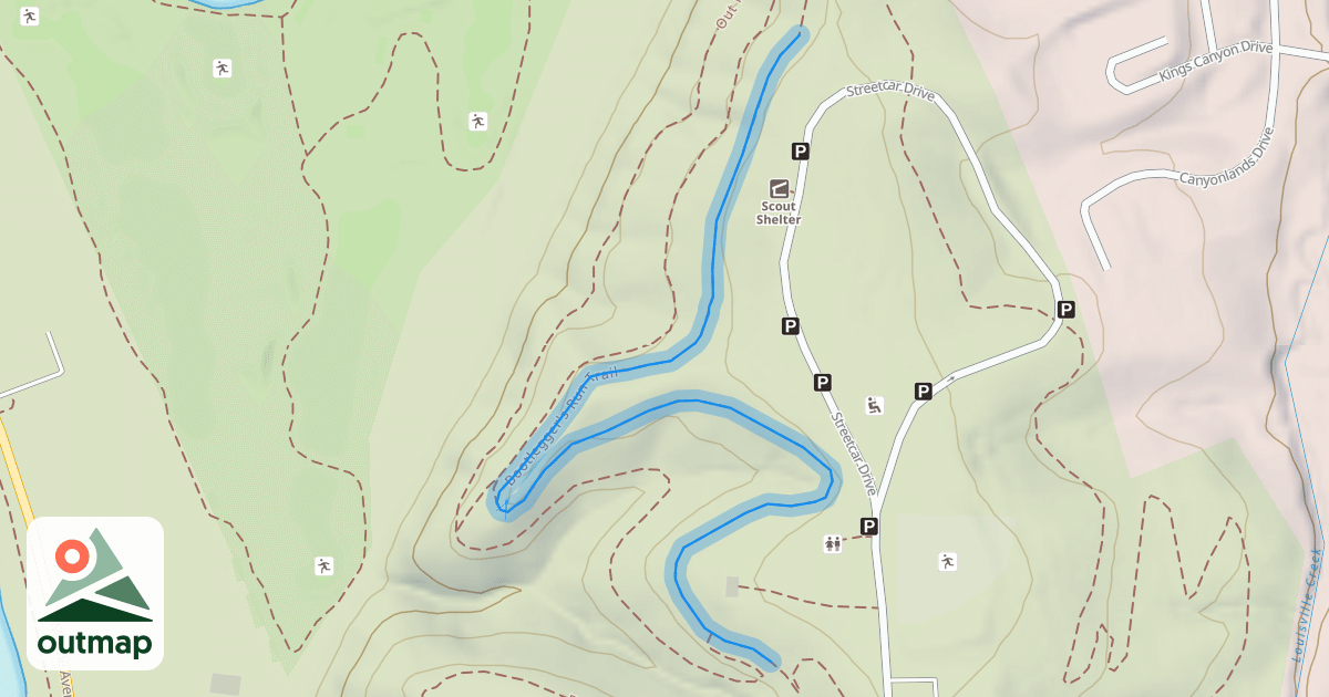 Map of Bootlegger's Run Trail