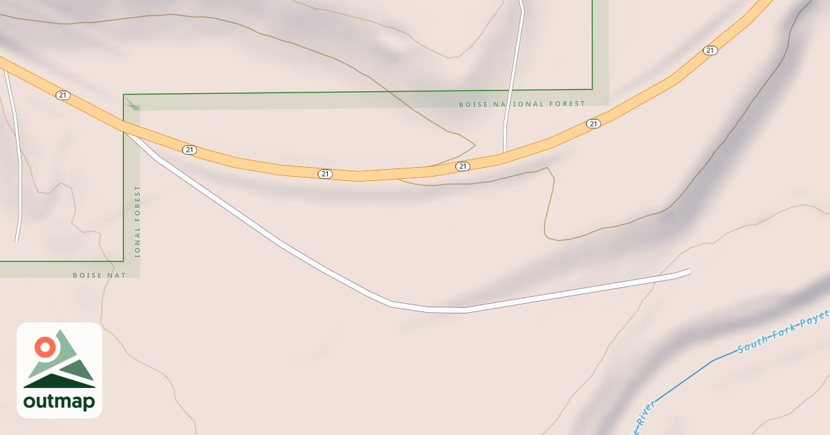 Map of FIVE MILE FLAT