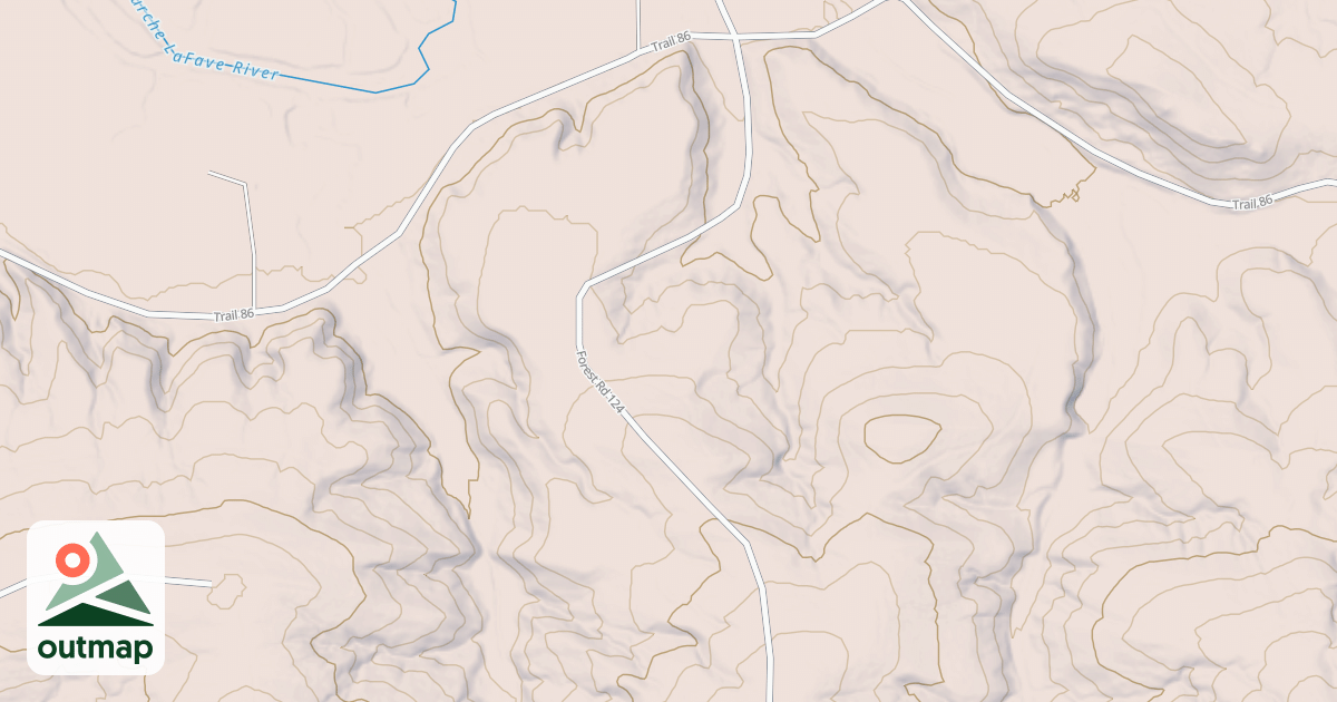 Map of WEST FORKED MTN
