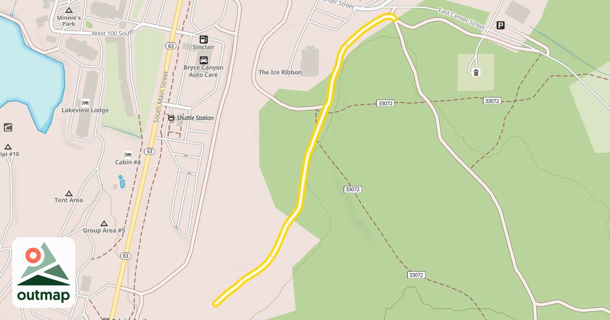 Map of Old Bryce Town Loop