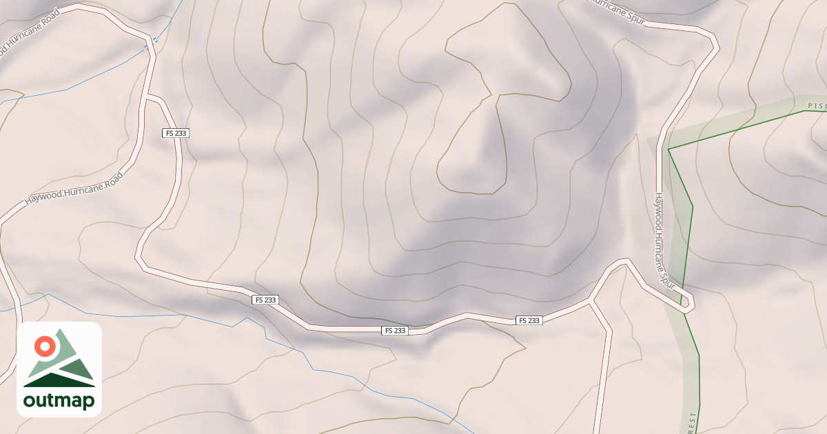Map of HAYWOOD HURRICANE SPUR