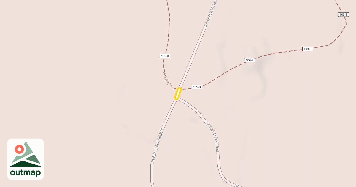 Map of Inman Creek Road