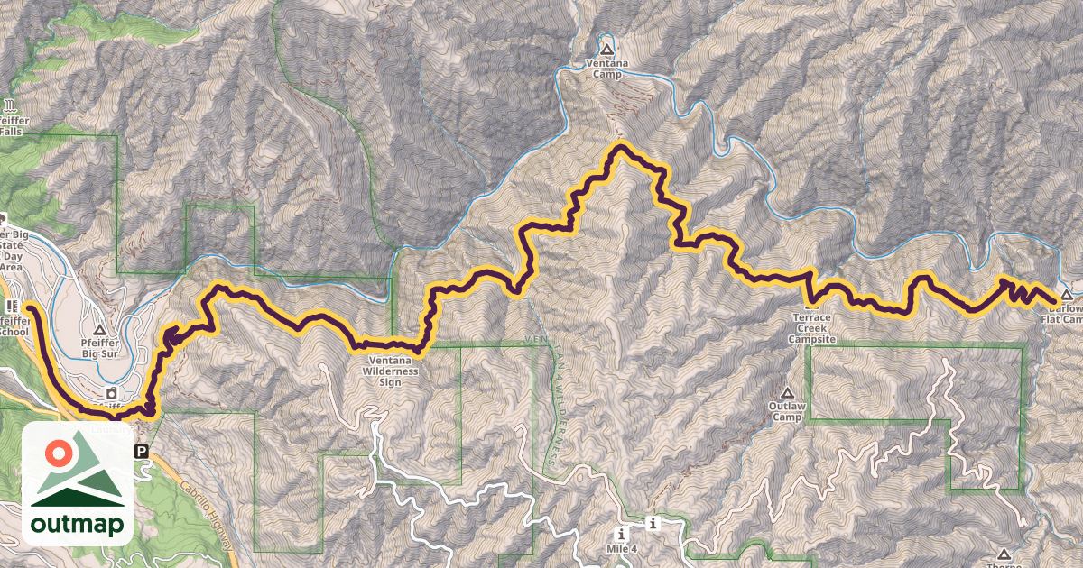 Map of Pine Ridge Trail